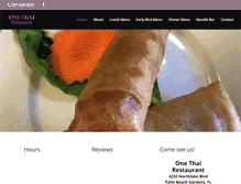 Tablet Screenshot of onethairestaurant.com